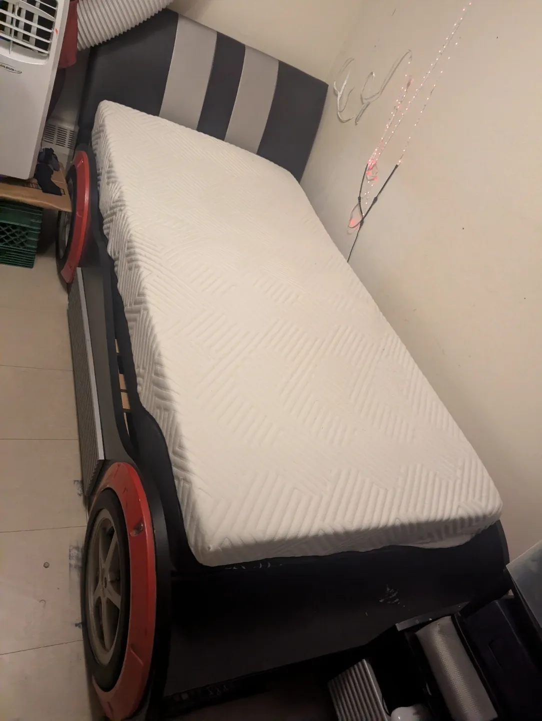 Hot wheels Car bed perfect for a boy.  Paid $1500 at the Brick image indicator(8)