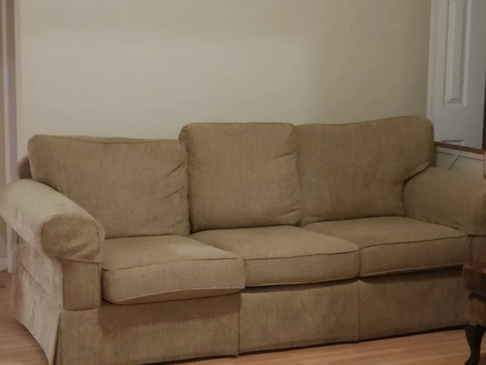 Comfortable Beige Three-Seat Sofa image indicator(2)