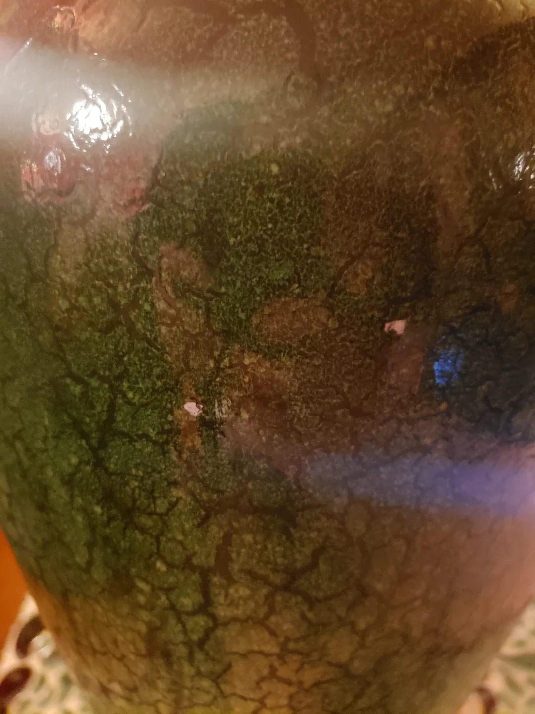 Leeazanne Green Crackle Glaze Table Lamp image indicator(8)