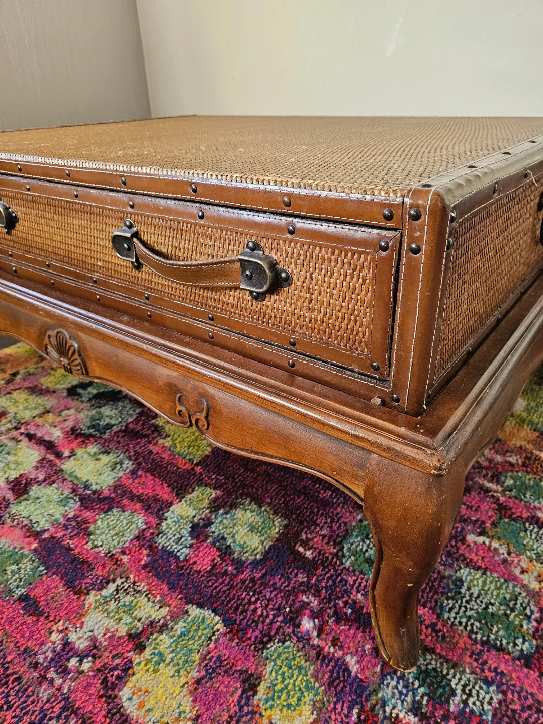 Wicker Coffee Table with Drawer image indicator(2)
