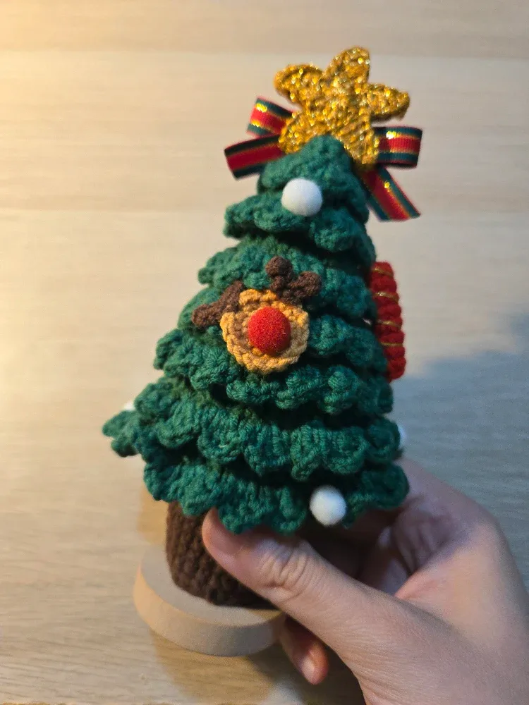 Handmade Crochet Christmas Tree Decoration, Christmas gift