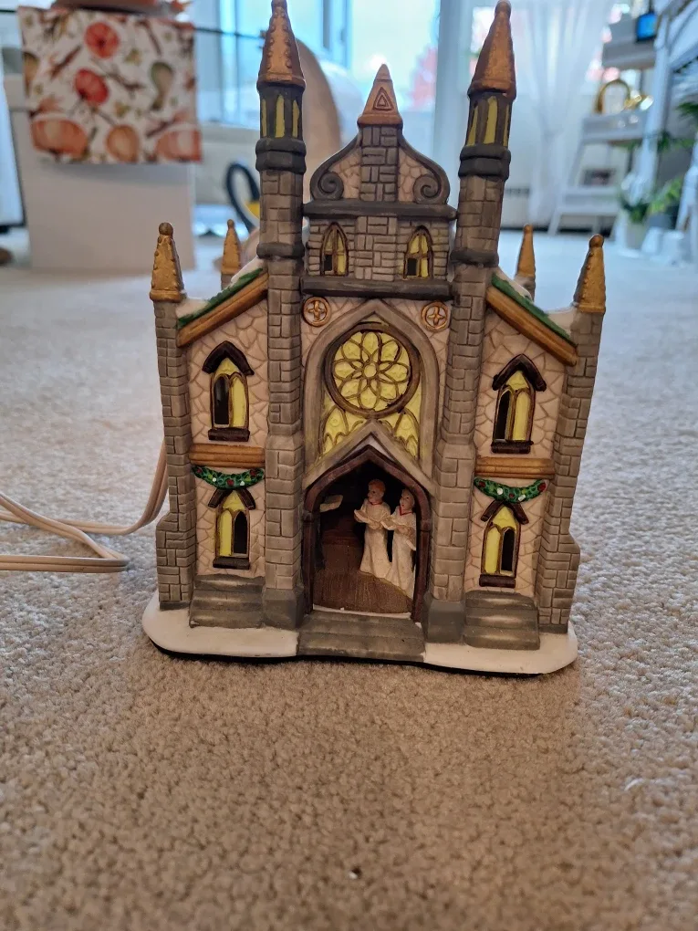 Ceramic Light Up Church