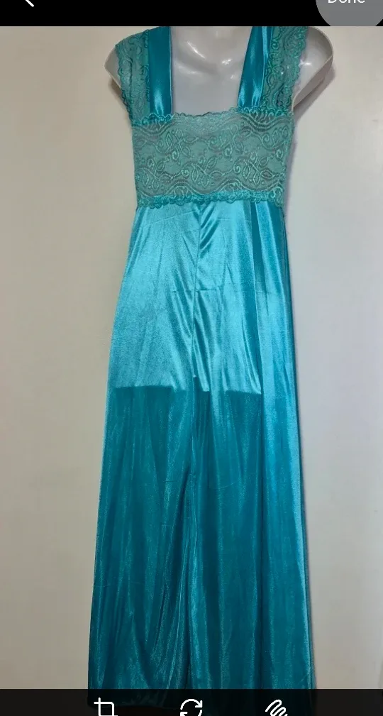 Turquoise Lace Top Nightgown image indicator(2)