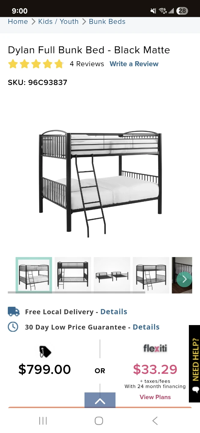 Full over Full Bunk bed - photo 4