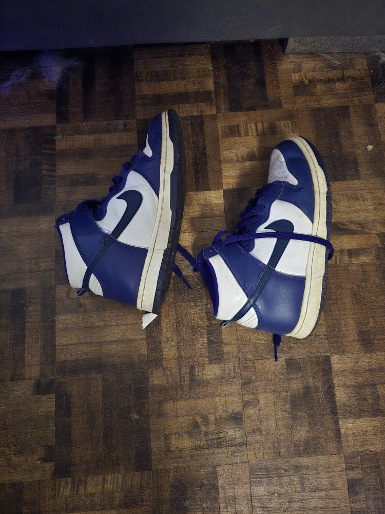 MOVING SALE Nike Dunk High White/Navy Shoes