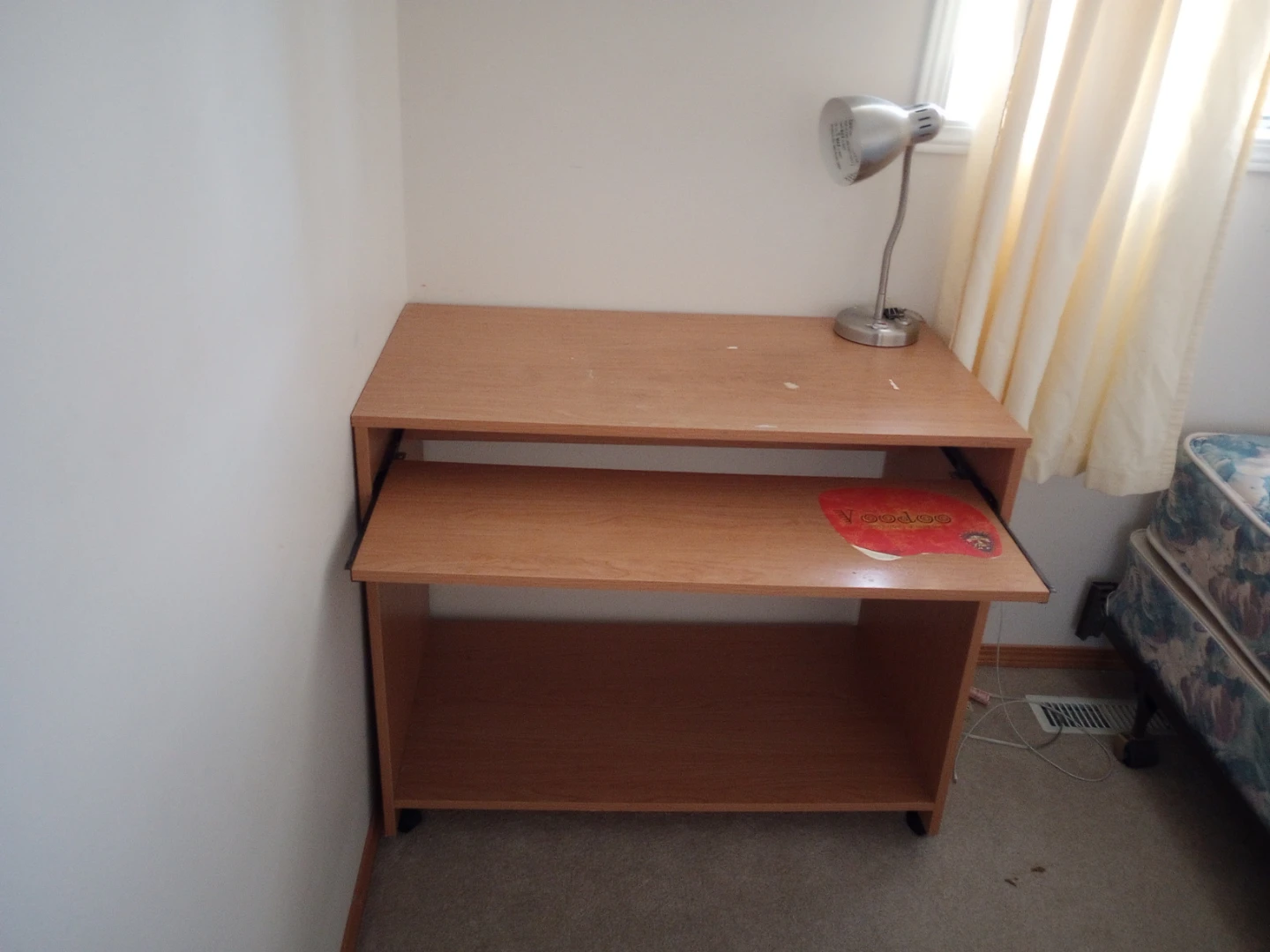 Wooden Desk with Pull-Out Keyboard Tray - photo 2