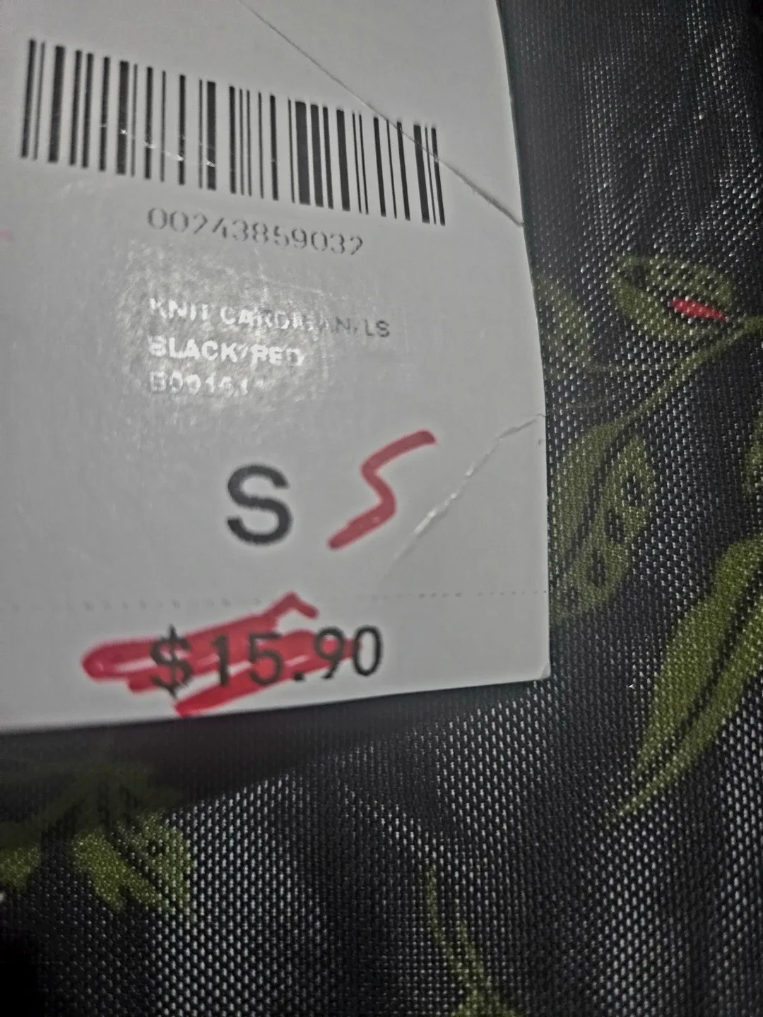 Forever 21 Knit Cardigan - Black/Red, Size S image indicator(4)