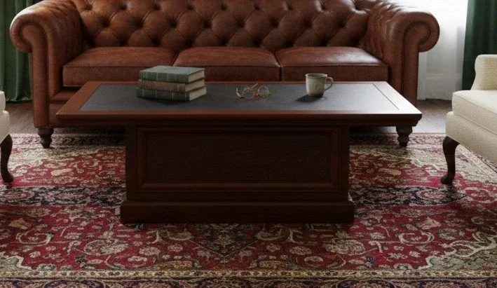 Beautiful Dark Wood Coffee Table.