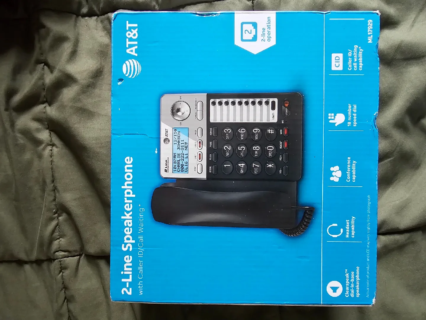 AT&T ML17929 2-Line Corded Telephone - Black image indicator(5)