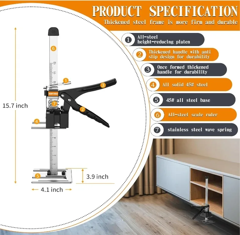 Drywall Lift Panel Hoist All Steel image indicator(2)