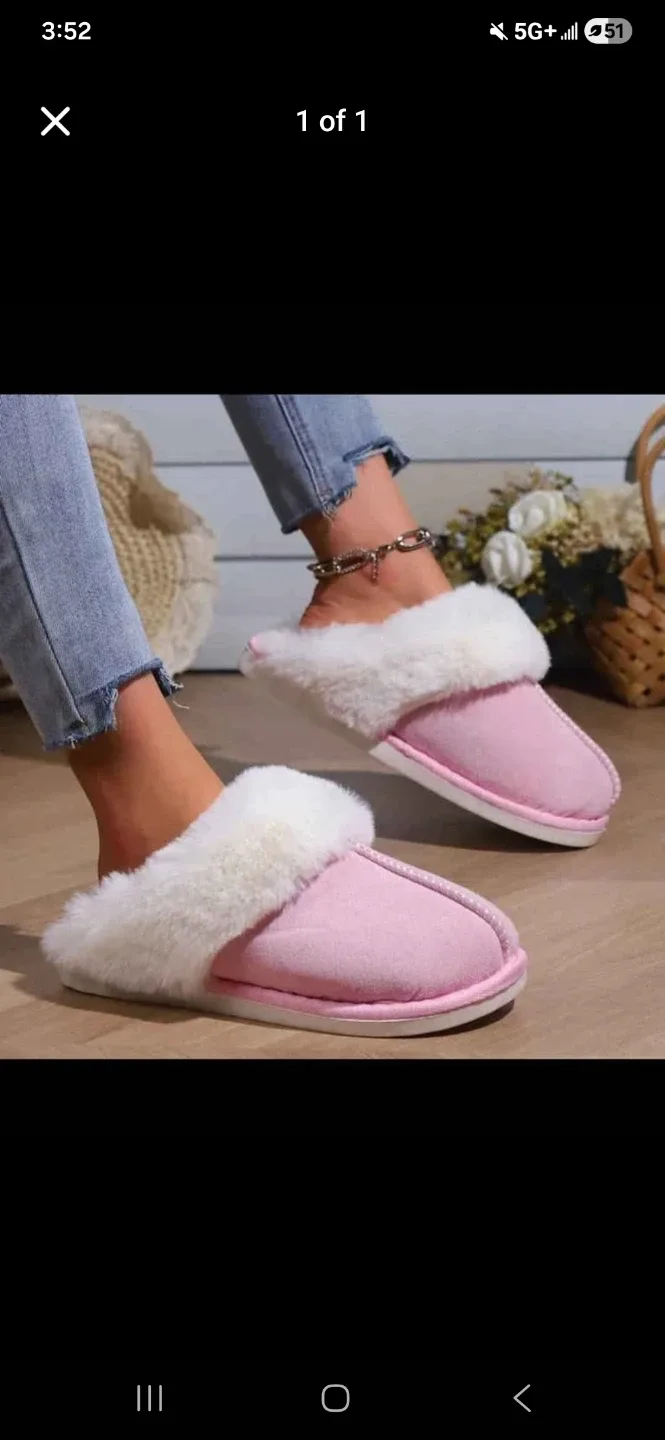 Pink Fuzzy Slippers