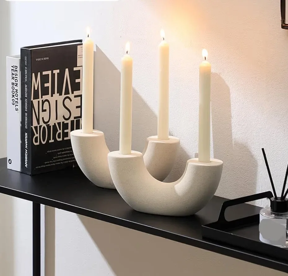 Modern U-Shaped Candle Holder