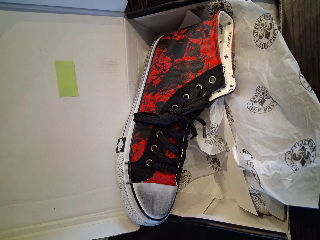 (Brand New) Affliction Crows Hi-Top Shoes - Size 10