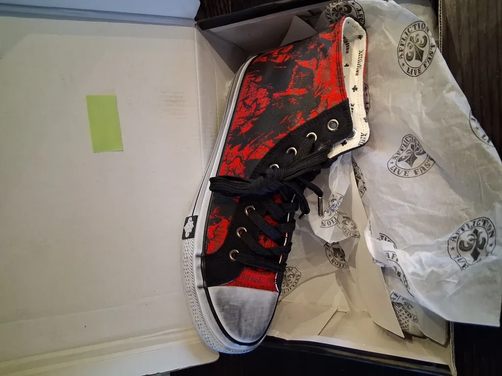 Affliction Crows Hi-Top Shoes - Size 10 image indicator(2)