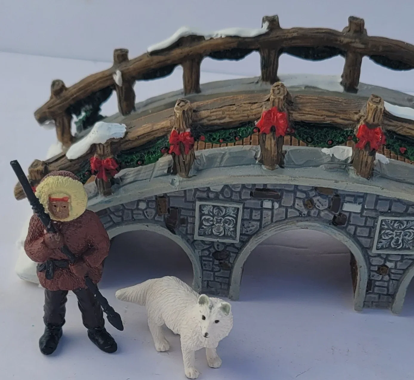 Winter Bridge Figurine with Hunter & Fox image indicator(3)