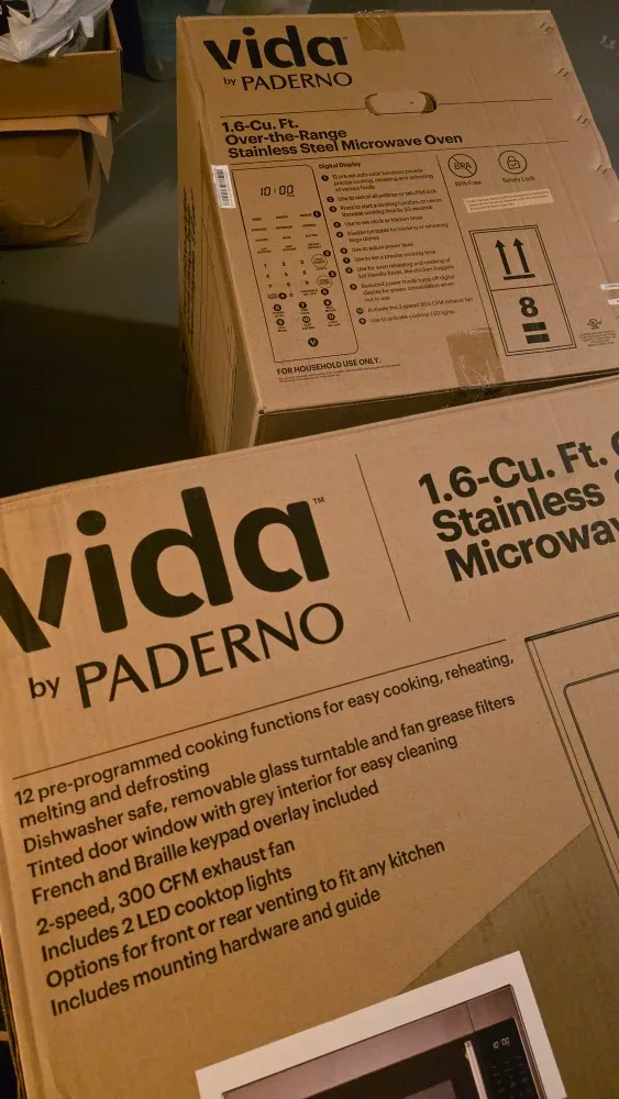 NEW 1.6 cu ft Over The Range Microwave Vida by Paderno image indicator(2)