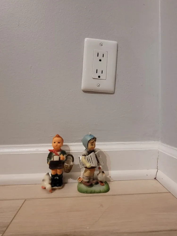 Vintage Hummel-style Boy & Girl Ornaments image indicator(10)