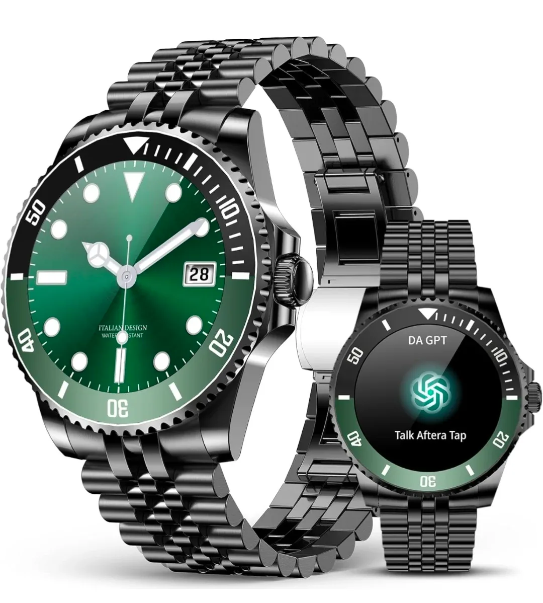 Smart Watch - Black & Green image indicator(2)