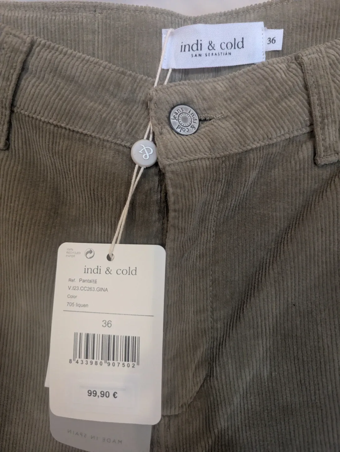 Indi & Cold Corduroy Pants - Size 36 image indicator(2)