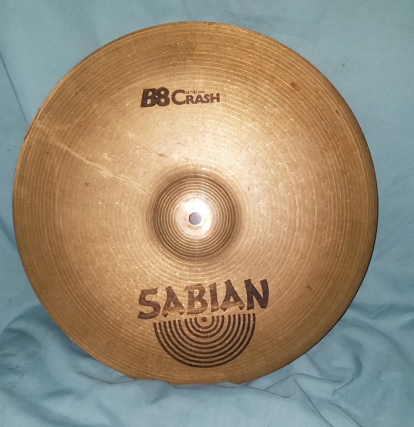 Vintage Sabian B8 16" Crash Cymbal Good Condition image indicator(4)