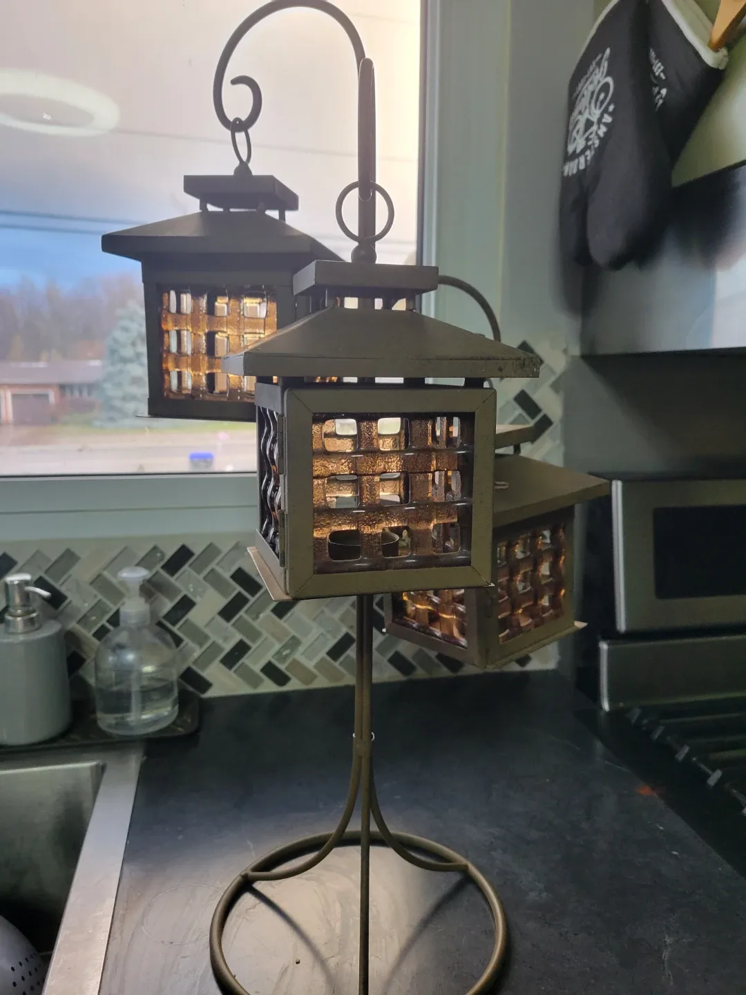 Decorative Metal Lantern Candle Holder image indicator(3)