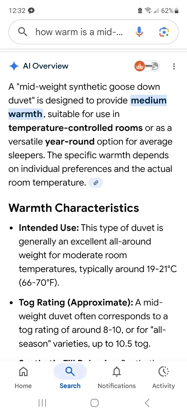 Full/Double Synthetic Down Duvet - Mid Weight image indicator(4)