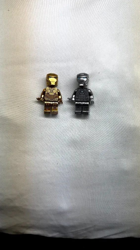 LEGO Iron Man Minifigures - Gold & Silver (not official Legos!!) image indicator(2)