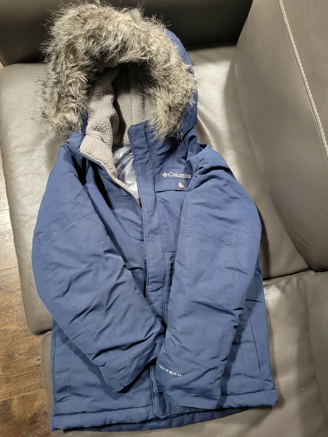 Kids Columbia Blue Winter Jacket - Size S image indicator(3)