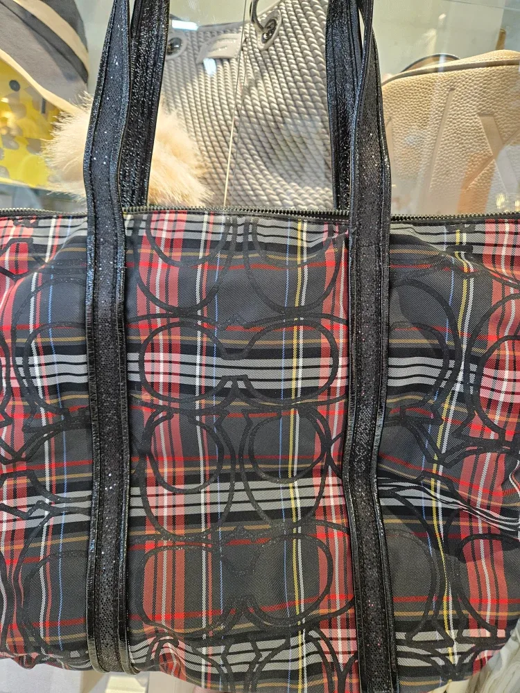 Coach Plaid Tote Bag image indicator(5)