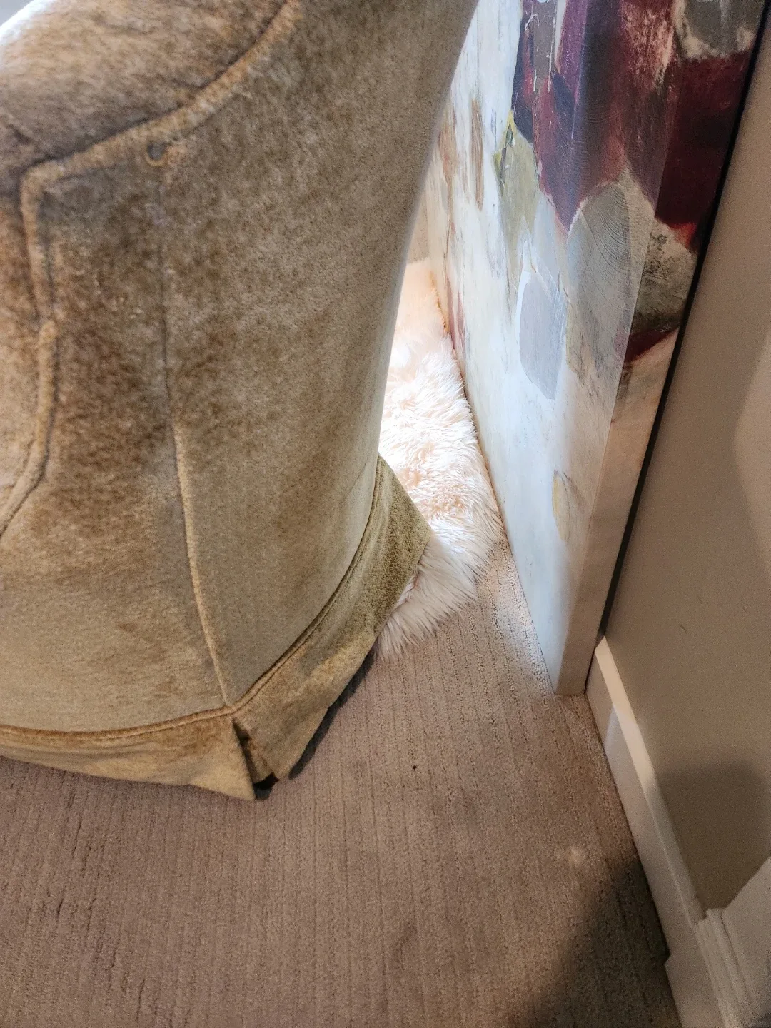 MID CENTURY yellow chenille Tufted Armchair - Yellow image indicator(6)