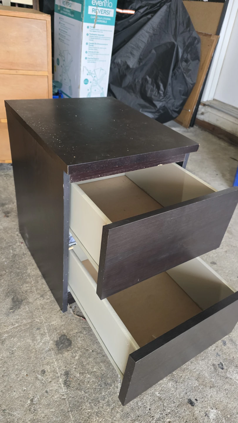 Brown 2-Drawer Nightstand - photo 2