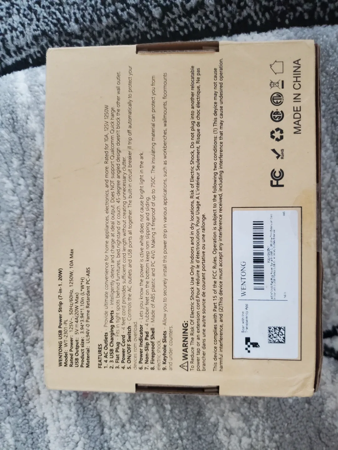 New Wentong USB Power Strip with Charger image indicator(2)