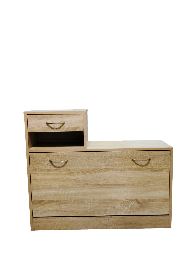 Wooden Shoe Cabinet with Drawer
