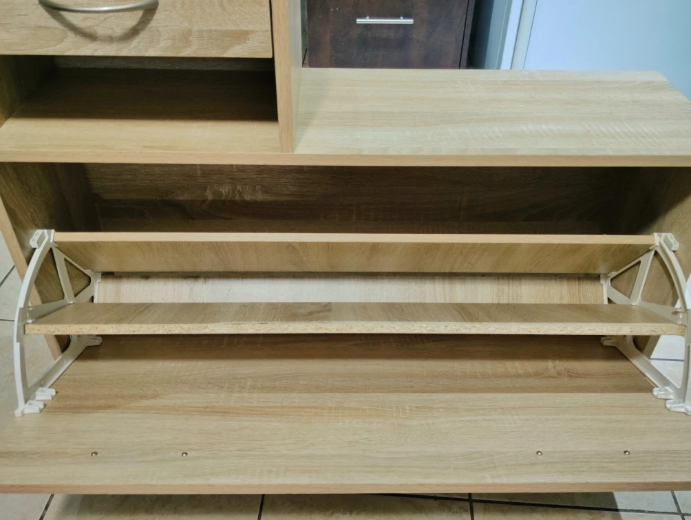 Wooden Shoe Cabinet with Drawer - photo 2