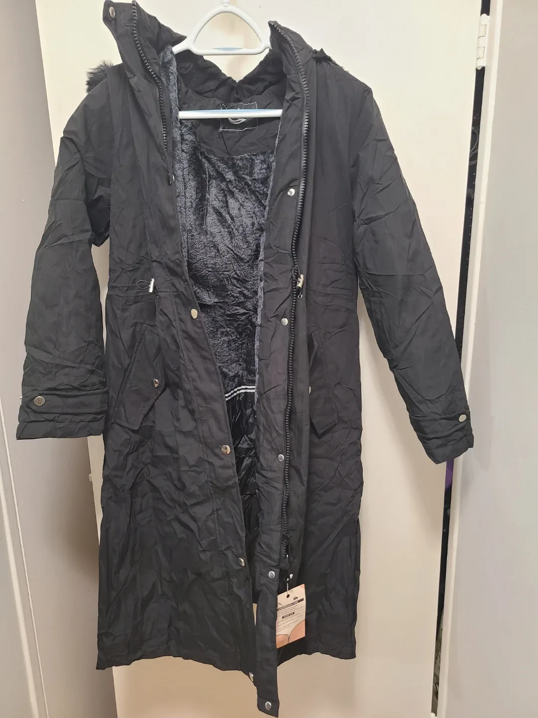 Women's Winter Long Puffer Coat - Black (Amazon)🥕 image indicator(3)