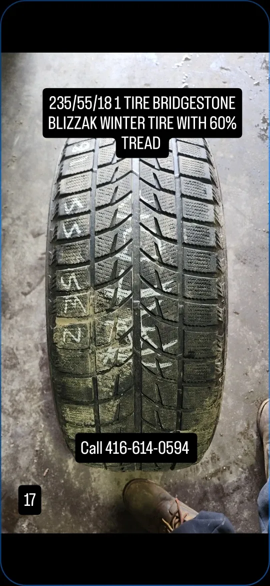 Bridgestone Blizzak Winter Tire 235/55/18