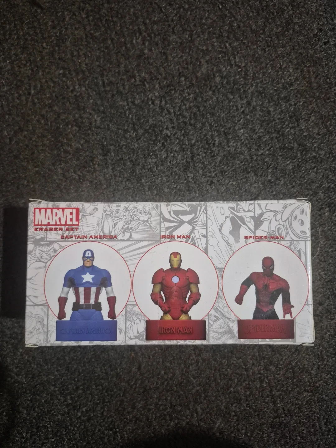 Marvel Eraser Set - Captain America, Iron Man, Spider-Man image indicator(2)