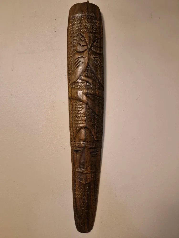 Wooden Carved Tiki Mask