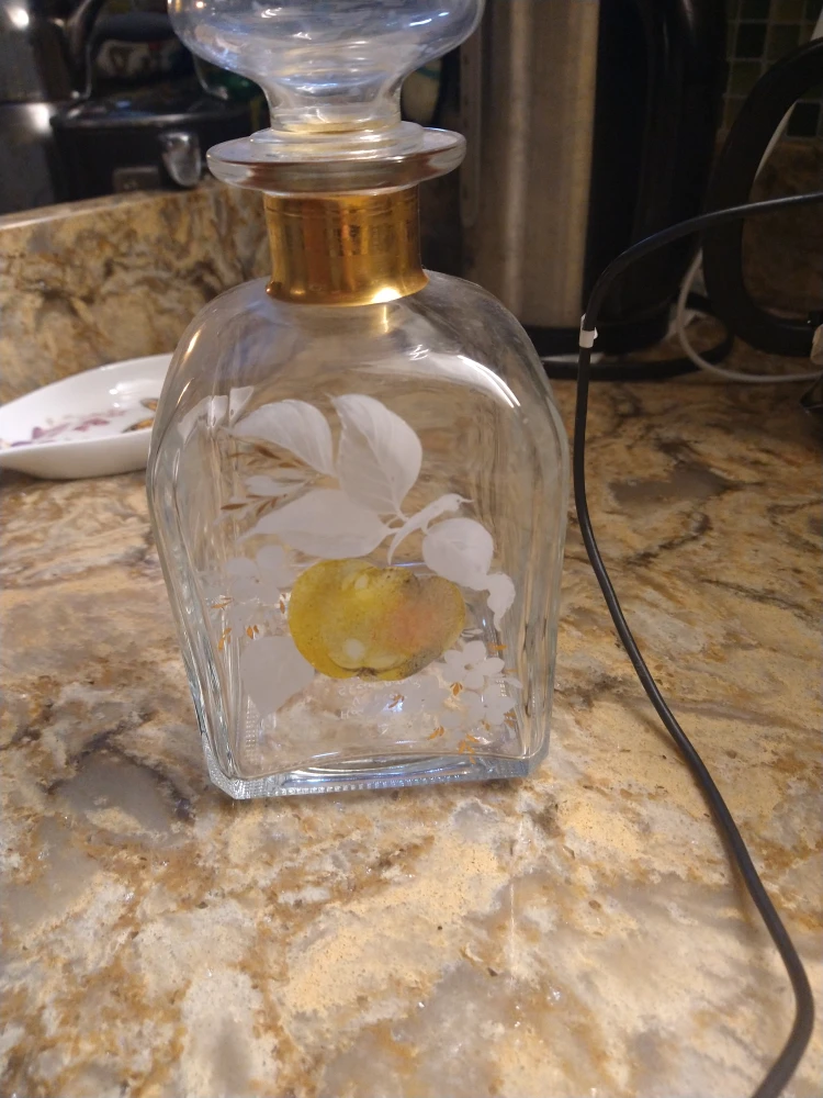 Handmalerei V. Merz Stein am Rhein Decanter - photo 2