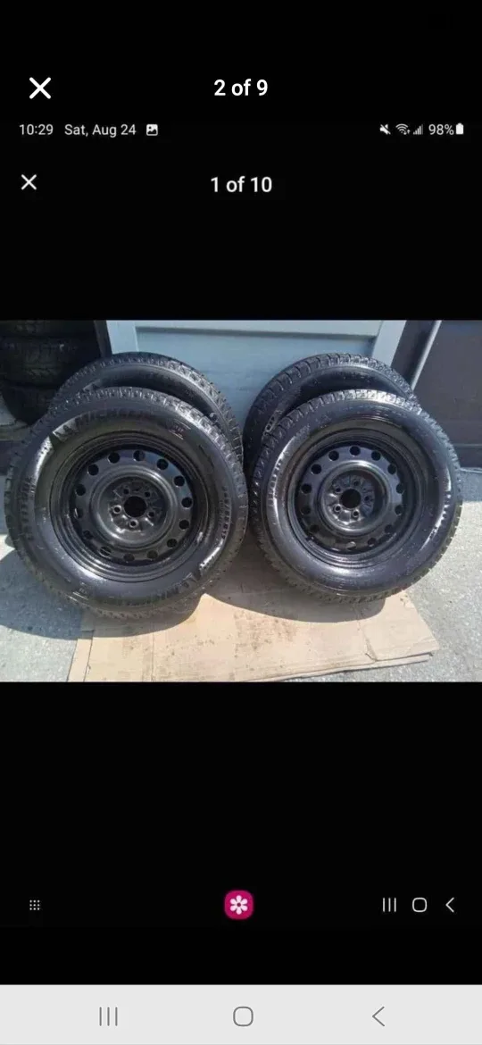 Set of 4 Michelin Winter Tires & Rims (245/65R17 5×114.3)