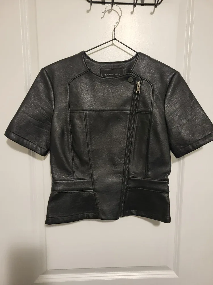 BCBG Max Azria Leather Zip