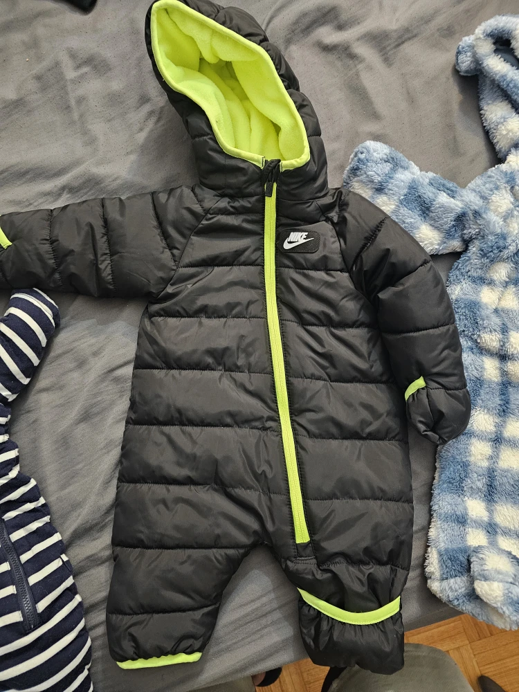 Nike Black & Neon Green Baby Snowsuit - photo 3