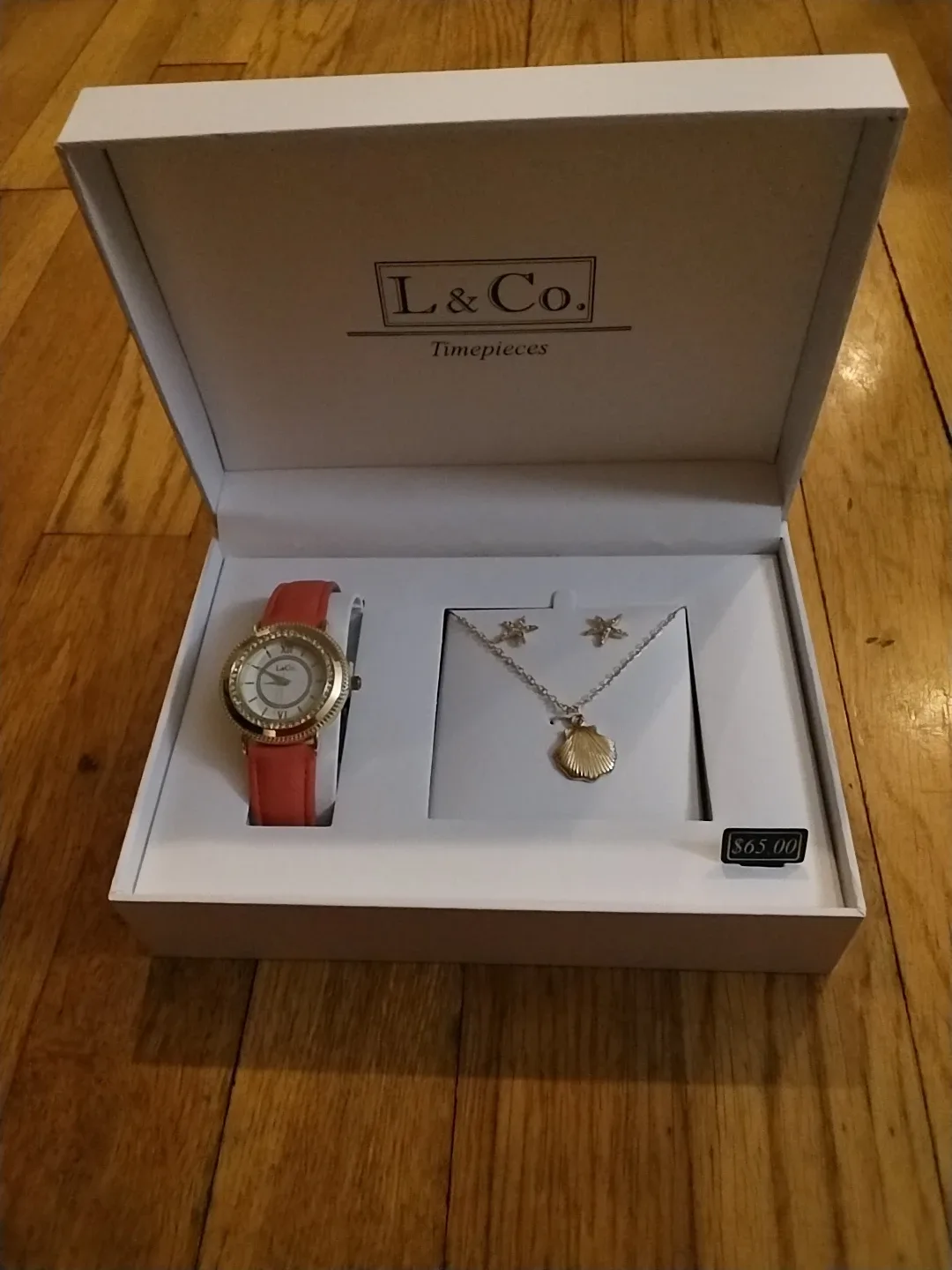 L&Co. Timepieces Watch, Necklace, and Earring Set
