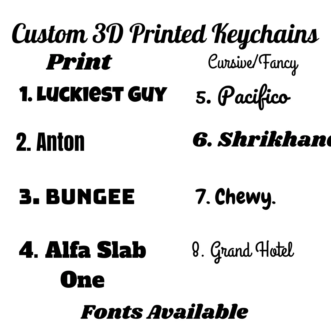 Perfect Christmas Gift - Custom 3D Printed Keychains image indicator(6)