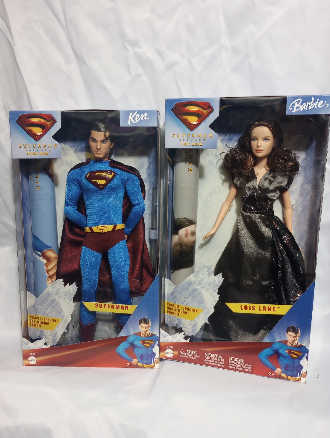 Superman Returns Ken & Barbie Dolls - New in Box!
