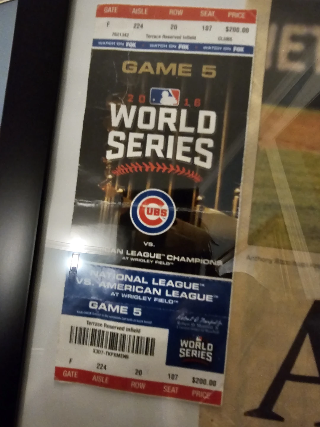Framed Chicago Tribune Cubs World Series Newspaper - photo 3