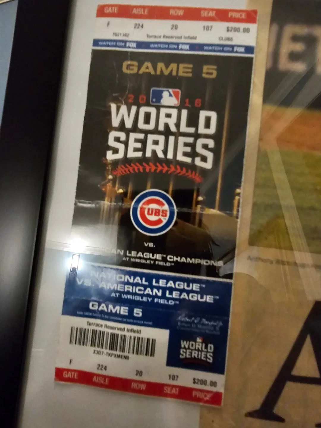 Framed Chicago Tribune Cubs World Series Newspaper image indicator(3)