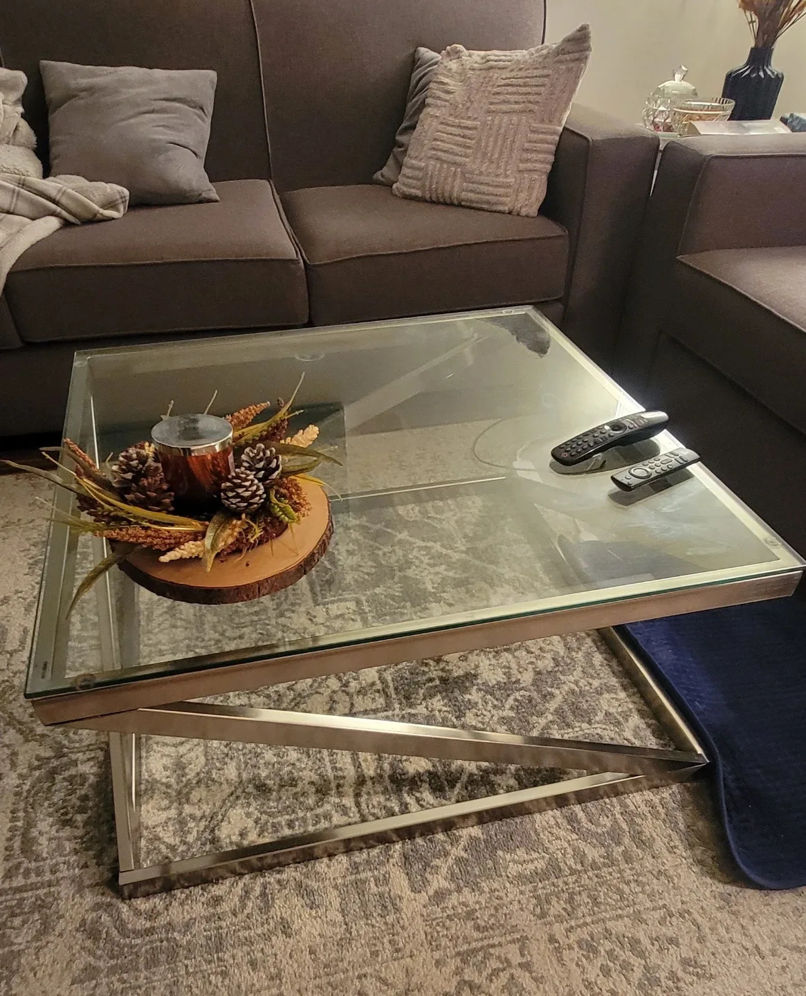 Glass coffee table + end table  set image indicator(2)
