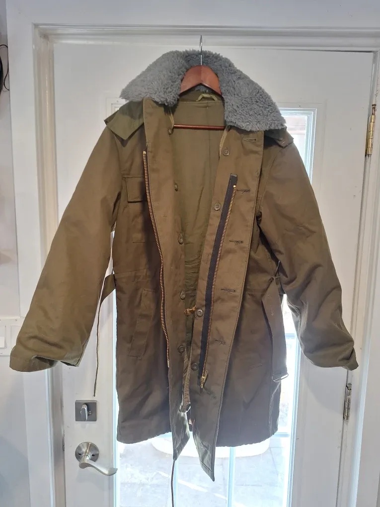 Olive Green Winter Parka with Fur Collar image indicator(3)