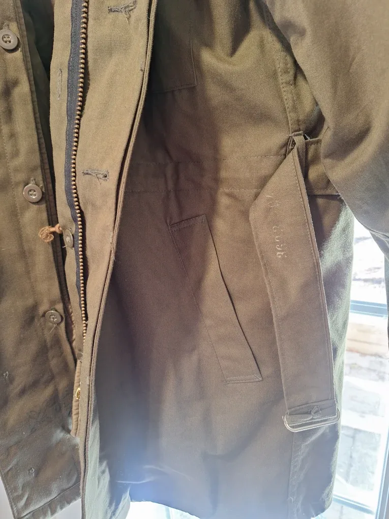 Olive Green Winter Parka with Fur Collar image indicator(4)